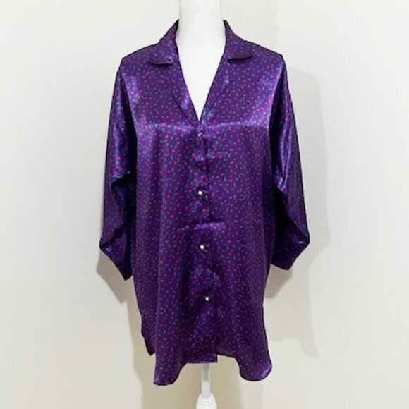 Victoria's Secret Vintage Gold Label Purple Sleep Shirt & Panty